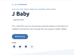 A still from the J Baby page on the Mayerson JCC's website