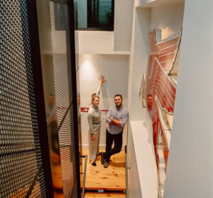 Miriam and Jake Hodesh in their event space, The Columns. (Credit: Becca Blumer)