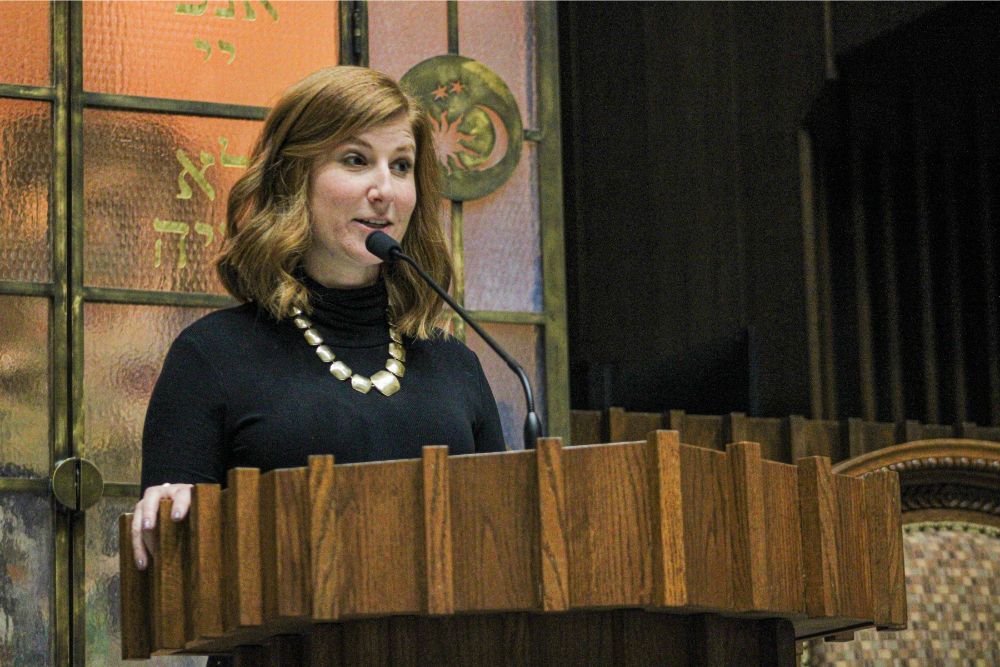 Our wonderful emcee, Jackie Congedo at our 2025 show. (Photo by Becca Hunter)